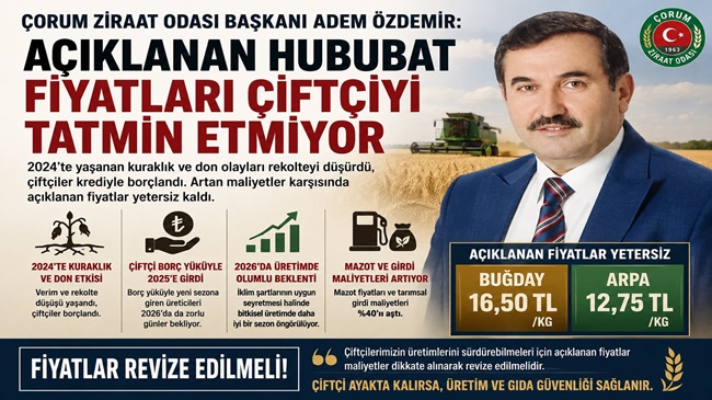 AÇIKLANAN FİYATLAR ÇİFTÇİYİ TATMİN ETMİYOR